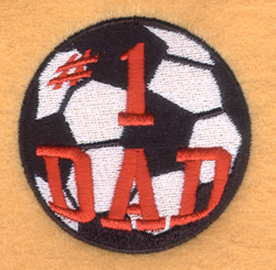 #1 Soccer Dad Machine Embroidery Design