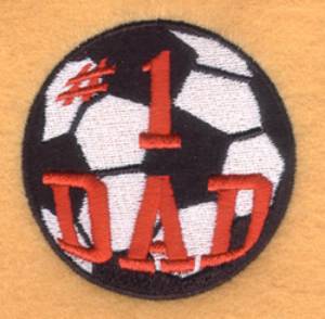 Picture of #1 Soccer Dad Machine Embroidery Design