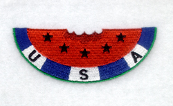 Patriotic Watermelon Machine Embroidery Design