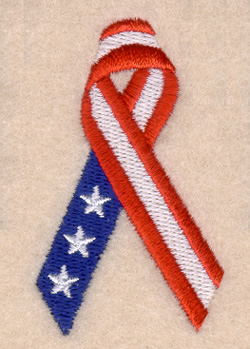 Patriotic Ribbon Machine Embroidery Design