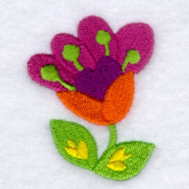 Picture of Funky Flowerflower, floral, plant, bloom, blossom, abstract, funky,  Machine Embroidery Design
