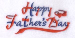 Picture of Happy Fathers Day with Bowtie Machine Embroidery Design