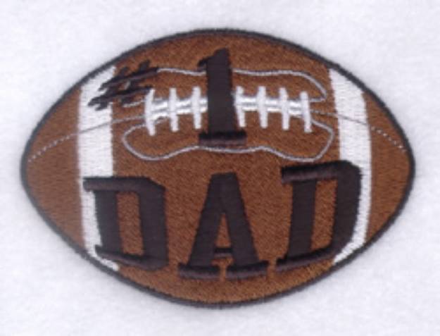 Picture of #1 Football Dad Machine Embroidery Design
