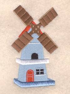 Picture of Windmill Birdhouse Machine Embroidery Design