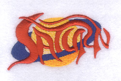 Graffiti Saturn Machine Embroidery Design