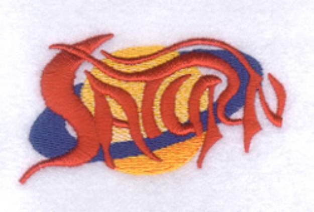 Picture of Graffiti Saturn Machine Embroidery Design