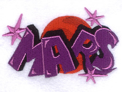 Graffiti Mars Machine Embroidery Design