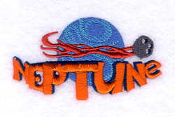 Graffiti Neptune Machine Embroidery Design
