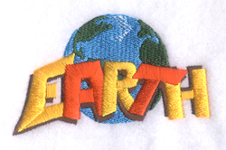Graffiti Earth Machine Embroidery Design