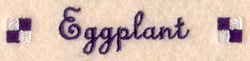 Eggplant Label Machine Embroidery Design