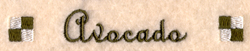 Avocado Label Machine Embroidery Design
