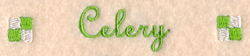 Celery Label Machine Embroidery Design