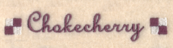 Chokecherry Label Machine Embroidery Design