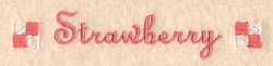 Strawberry Label Machine Embroidery Design