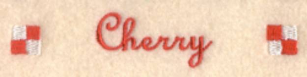 Picture of Cherry Label Machine Embroidery Design