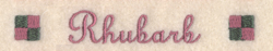 Rhubarb Label Machine Embroidery Design