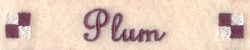 Plum Label Machine Embroidery Design