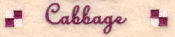 Cabbage Label Machine Embroidery Design