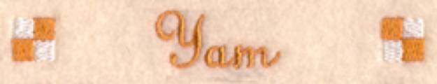 Picture of Yam Label Machine Embroidery Design