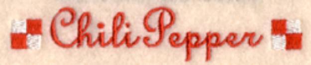 Picture of Chili Pepper Label Machine Embroidery Design