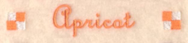 Picture of Apricot Label Machine Embroidery Design