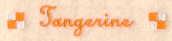 Tangerine Label Machine Embroidery Design