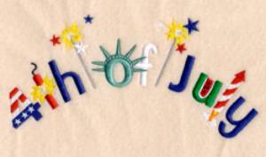 Picture of 4th of July Machine Embroidery Design