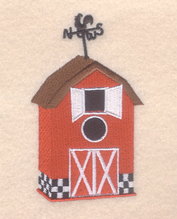 Barn Birdhouse Machine Embroidery Design