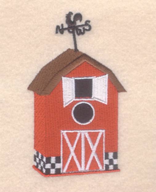 Picture of Barn Birdhouse Machine Embroidery Design