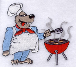 Dog Days Barbeque Machine Embroidery Design
