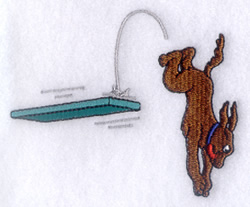 Dog Days Diving Machine Embroidery Design