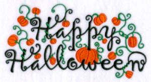 Picture of "Happy Halloween" Pumpkin Patch Machine Embroidery Design