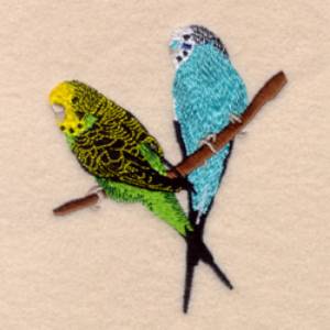 Picture of Budgie Parakeets Machine Embroidery Design