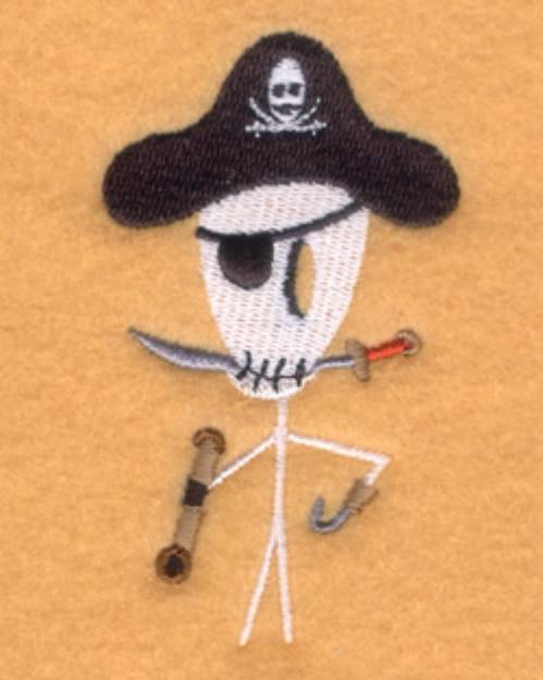 Picture of SkelePirate Machine Embroidery Design