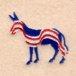 Patriotic Donkey Machine Embroidery Design