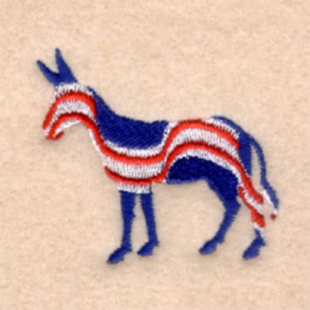 Picture of Patriotic Donkey Machine Embroidery Design