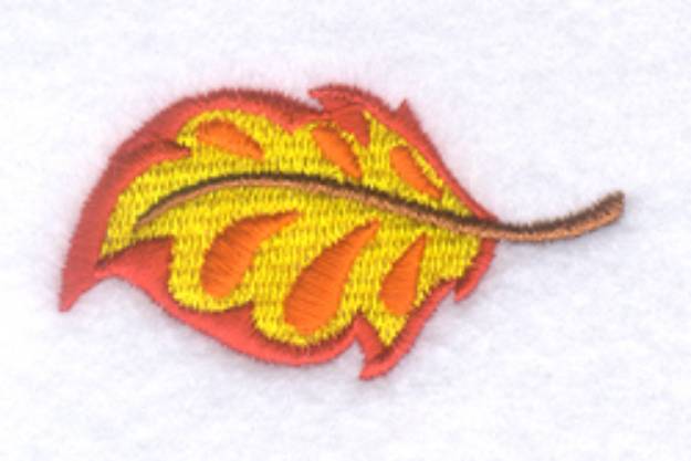 Picture of Funky Fall Leaf #8 Machine Embroidery Design