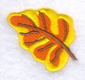 Picture of Funky Fall Leaf #7 Machine Embroidery Design