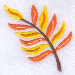 Funky Fall Leaf #6 Machine Embroidery Design