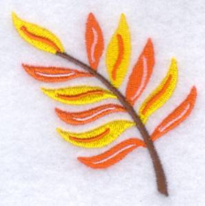 Picture of Funky Fall Leaf #6 Machine Embroidery Design