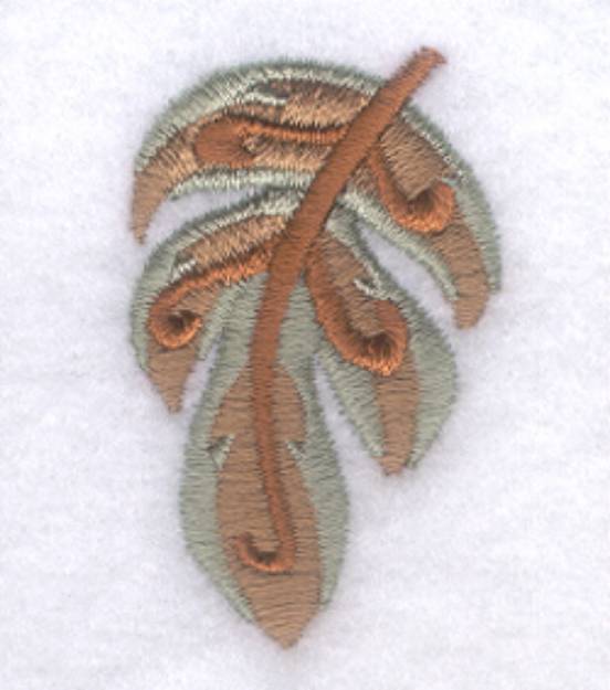 Picture of Funky Fall Leaf #4 Machine Embroidery Design