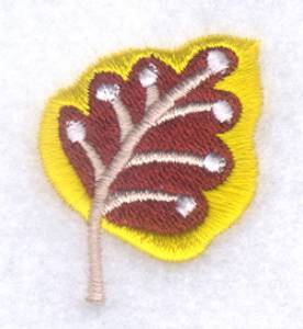 Picture of Funky Fall Leaf #1 Machine Embroidery Design