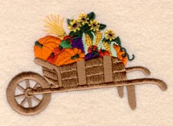 Harvest Wheelbarrow Machine Embroidery Design