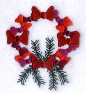 Picture of Backward Xmas Wreath Design Machine Embroidery Design