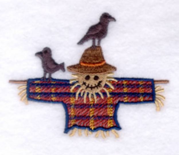 Picture of Scarecrow with Crows Machine Embroidery Design