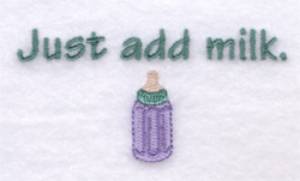 Picture of Just add milk. Machine Embroidery Design