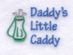 Daddys Little Caddy Machine Embroidery Design
