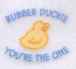 Rubber Duckie Youre the One Machine Embroidery Design
