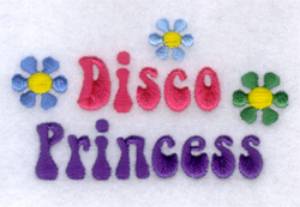 Picture of Disco Princess Machine Embroidery Design