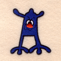 Silly Monster "A" Machine Embroidery Design